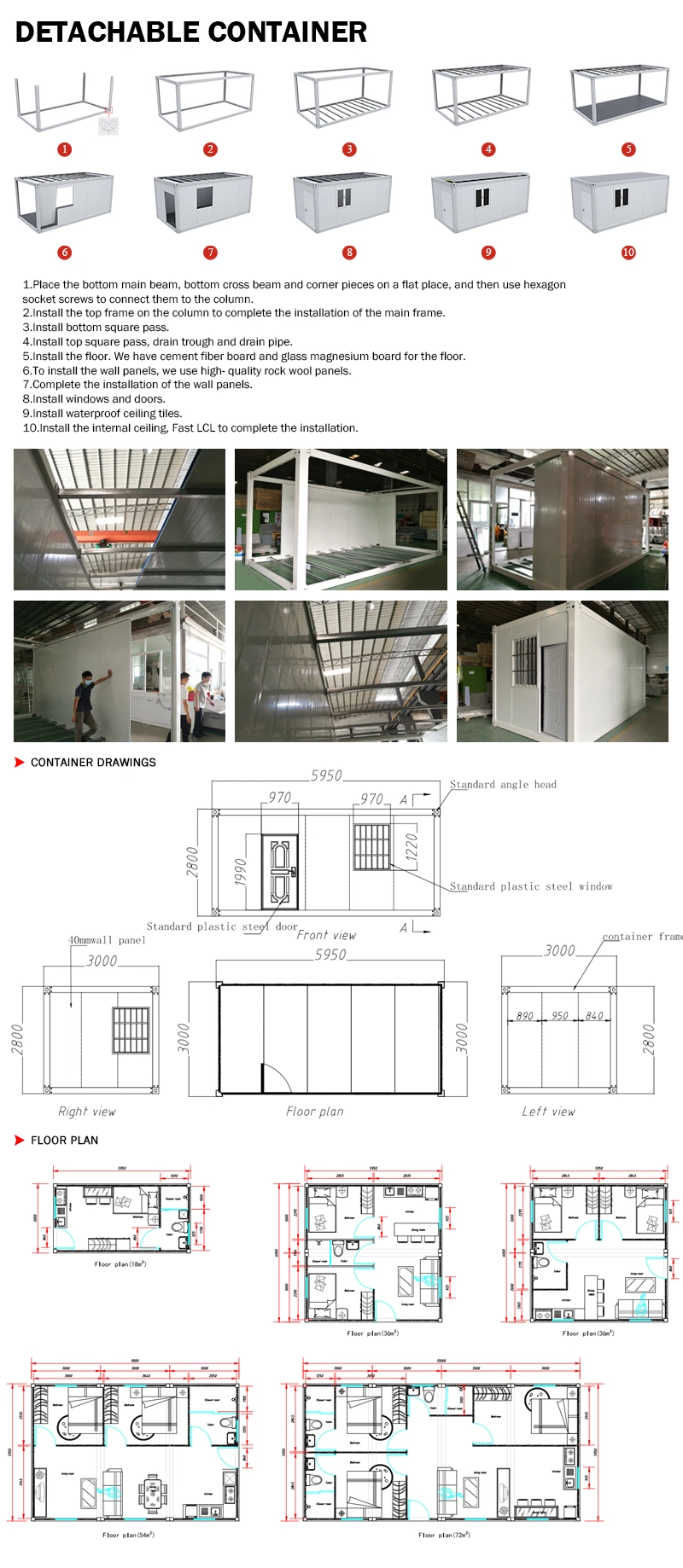 Villa Dormitories Great Boss Workshop Portable House Luxury Prefabricated Construction Pod OEM