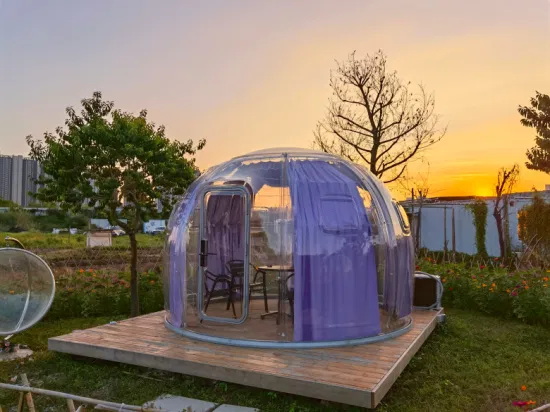 Tenda Glamping Dome 6m Geodetica 5 M Igloo House Trasparente PC Luxury Bubble Roos Gonfiabile Tipi Portatile Nero Grande