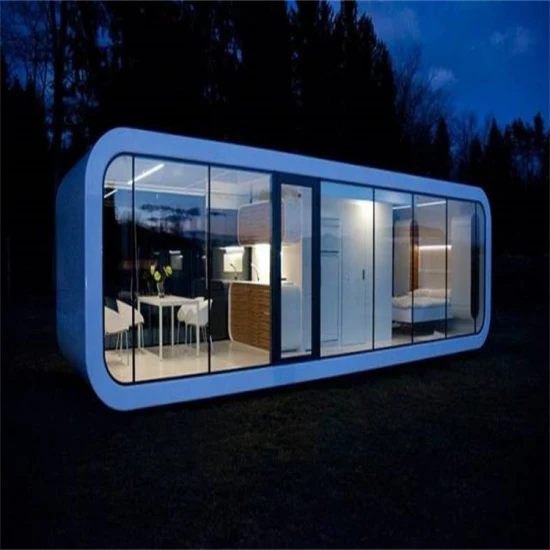 Casa mobile modulare prefabbricata da 20 piedi e lussuosa vista sul mare, solarium, spiaggia, cabina Apple, bar, ufficio